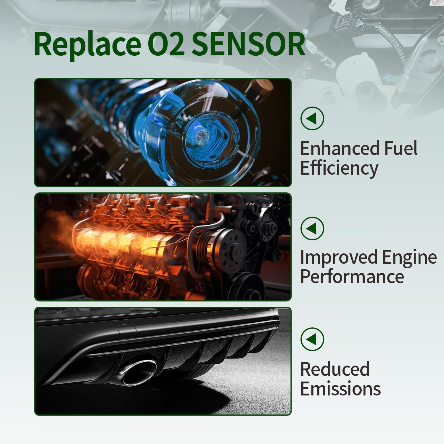 2PCS Upstream Downstream O2 Sensor Replacement O2 Oxygen Sensor Compatible with Honda Accord LX EX EX-L LX-S EX-P 2.4L 2008-2012 Acura TSX 2.4L 2009-2014 234-9091 234-4462