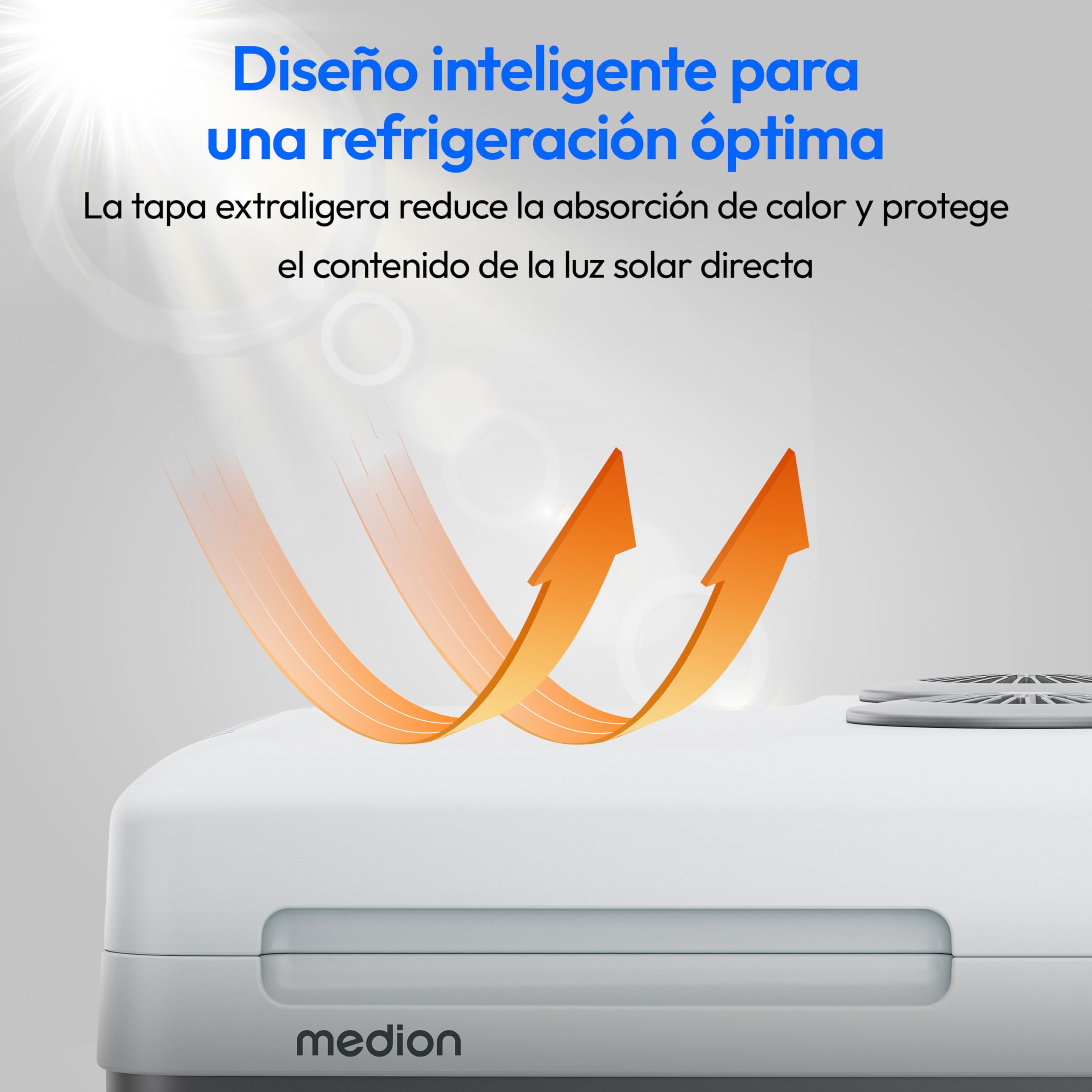 MEDION Nevera portátil con función de Calor (eléctrica, 2 en 1, refrigeración y Calentamiento, 40 litros, conexión 3 en 1, 5 V USB, 230 V y Adaptador para Coche de 12 V, para Coche, camión, Camping