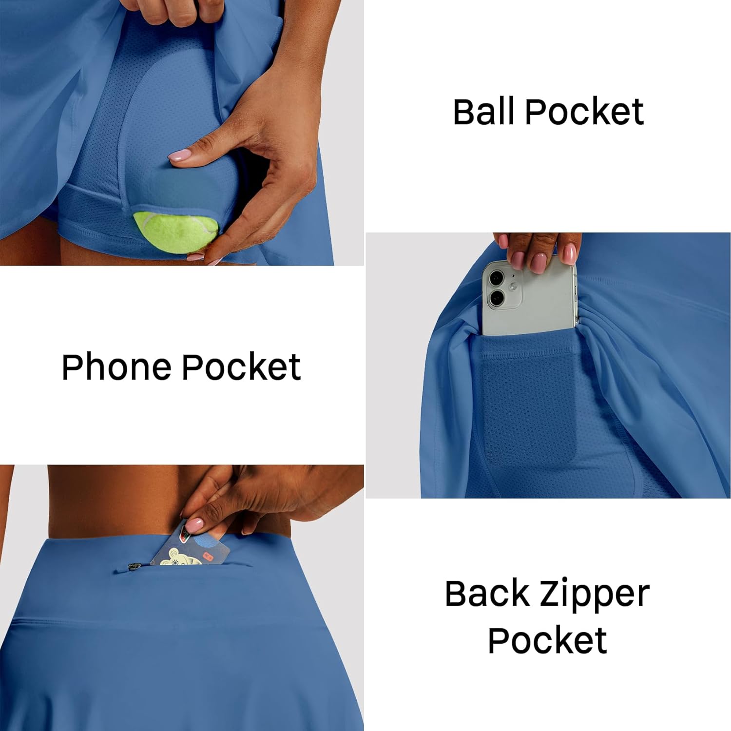 LXNMGO Women's High Waist Pleated Tennis Skirt with 4 Pockets Lightweight Athletic Golf Skorts Skirts for Running Workout - Image 3