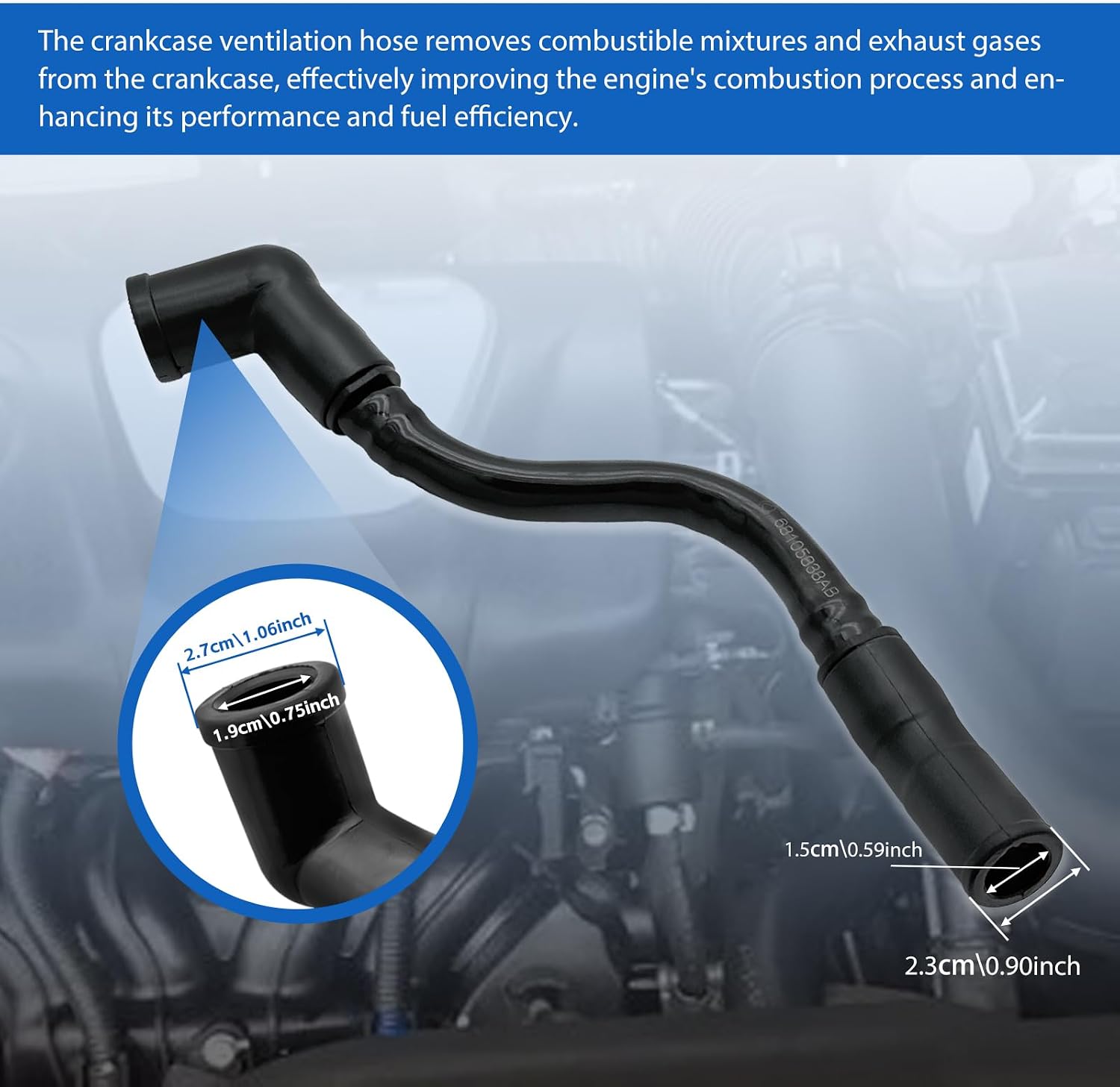 68105838AB Engine Breather Hose Pipe Upper Fit for Chrysler For 300C 2011-2020