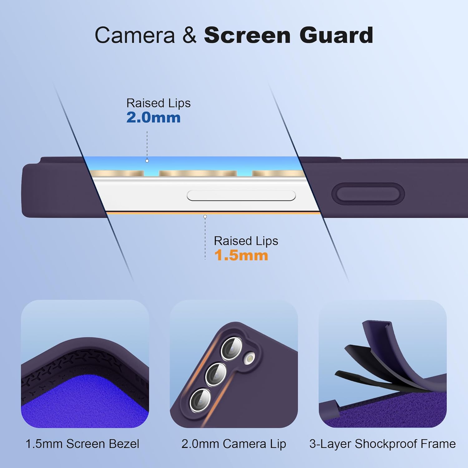 SKYLMW for Samsung Galaxy S23 Case with Magnetic Invisible Stand [Compatible with Mag-Safe] Military Drop Tested [Full Camera Protection] Silicone S23 Cases for Men Women, Purple