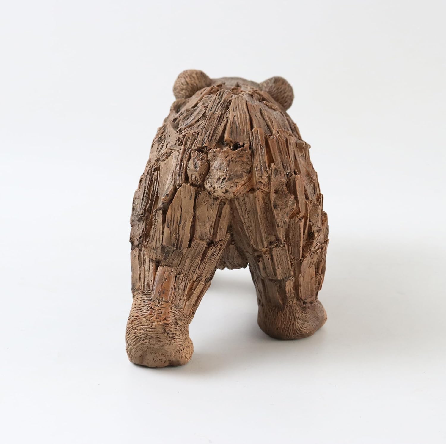 Hymmah Brown Bear Statue Home Decor Statue Rustic Home Decorations for Living Room, Boho Sculpture Resin Animal Collectible Figurines for Indoor Decor (B-Brown)