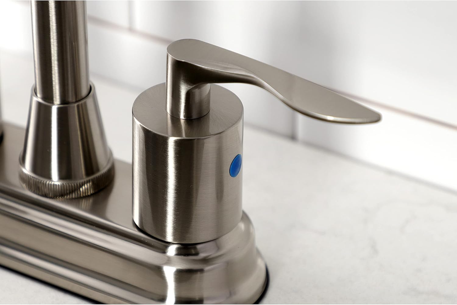 Kingston Brass KB8498SVL Serena Two-Handle 2-Hole Deck Mount Bar Faucet in Brushed Nickel