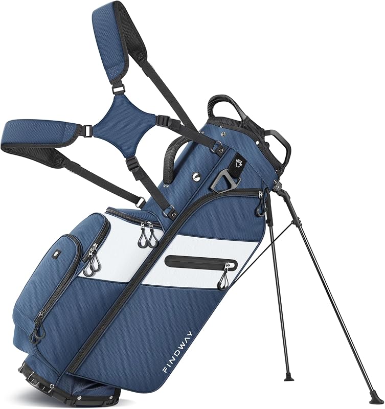 Findway Golf Stand Bag 7 Way, Lightweight Golf Bag for Men Women, Golf Club Carry Bag with Multiple Pockets, Detachable Dual Straps