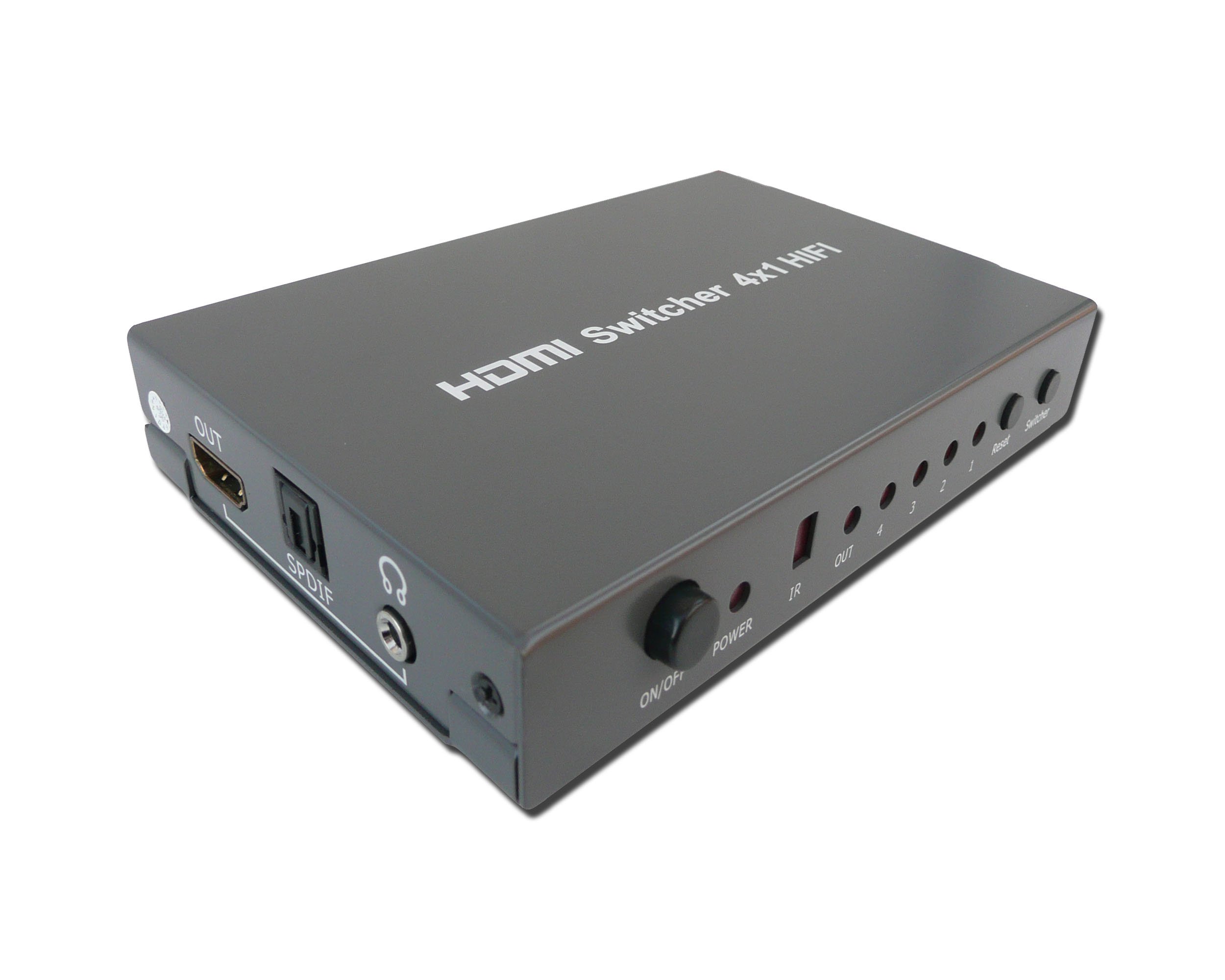 ViewHD 4 Port 3D HDMI 4x1 Powered Switcher with SPDIF Optical and 3.5mm Jack Stereo for 5.1CH or 2CH Audio Output