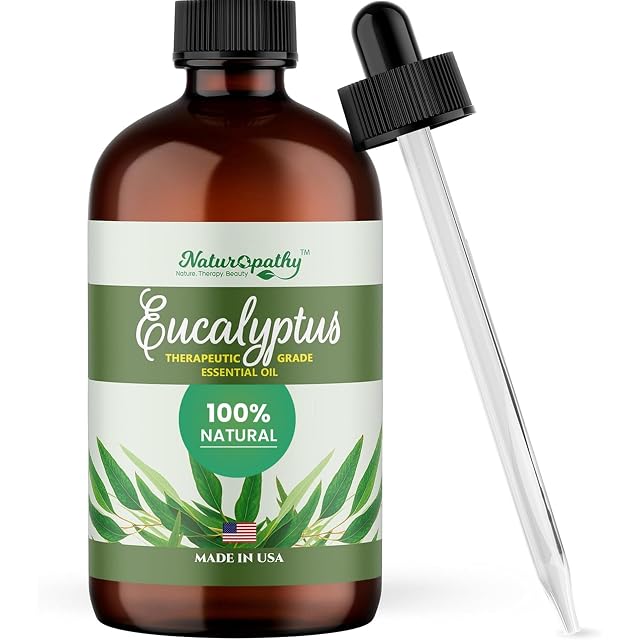 Naturopathy Eucalyptus Essential Oil Therapeutic Grade Premium Quality Perfect for Aromatherapy 4 fl oz