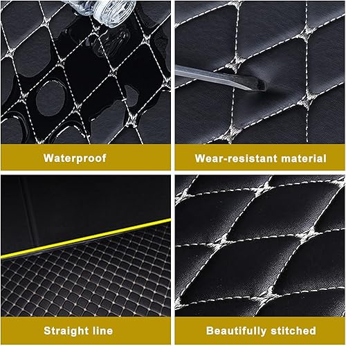 Miniatura 7 de Alfombrillas de cuero para automóvil, ajuste personalizado, forro de carga para sedán, SUV, camión, asiento trasero, cubierta de automóvil para