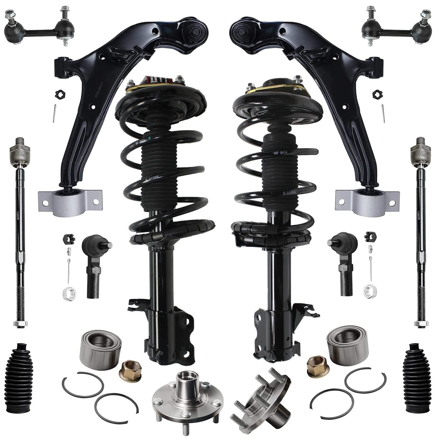 Detroit Axle - 14pc Front End Suspension Kit for 2000-2001 Nissan Maxima