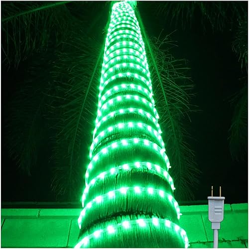 Miniatura 21 de Russell Decor 100 pies/30m Kit de lámparas de luces LED en cuerda para interiores y exteriores, iluminación decorativa brillante y flexible para