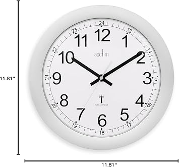 Acctim Formia Radio Controlled Wall Clock 30cm Silver 74417