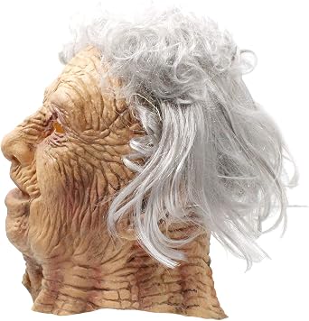 PartyHop - Old Man Mask - Realistic Halloween Latex Human Wrinkle Face Mask