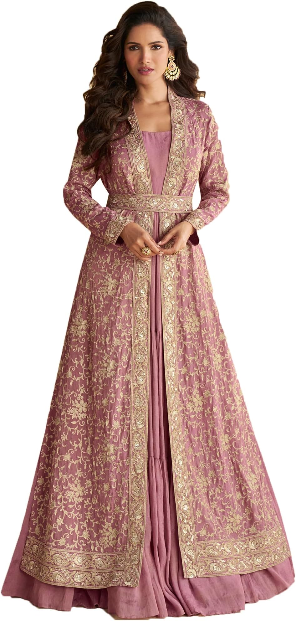 Indian Festive Function Wear Stylish Ethnic Gown Heavy Party Wear Traditional Elegant Style Gown