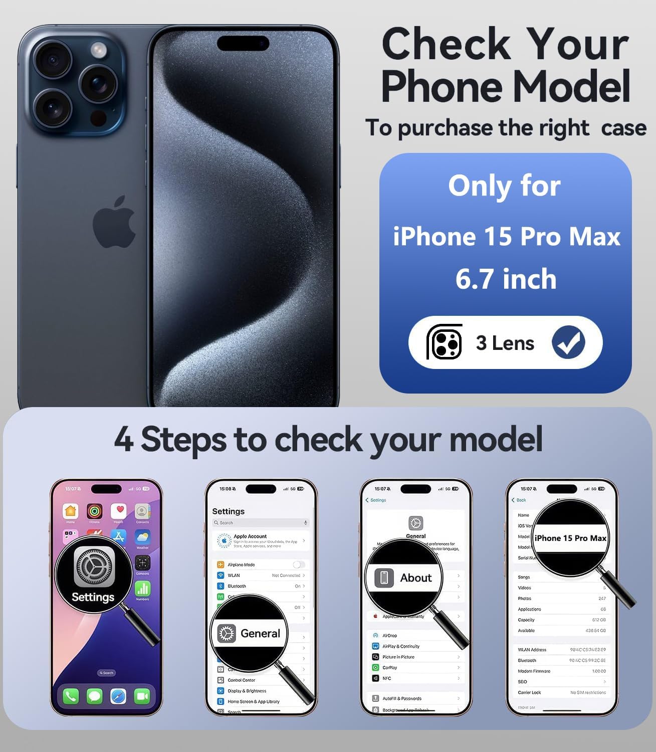 Designed for iPhone 15 Pro Max Leather Case with Stand, Protection Slim Adjustable Kickstand Phone Cover Compatible with iPhone 15 Pro Max (Brown) - Image 2