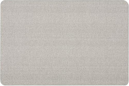 Quartet. Tablero de anuncios de 36 x 24 pulgadas. Tablón de anuncios de tela de oficina oval., Gris