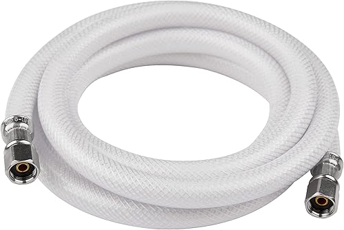 Miniatura 2 de EFIELD Línea de conector de agua para nevera, 6 pies de longitud, PVC reforzado con poliéster, 14 "Comp por conexión de compensación de 14", color