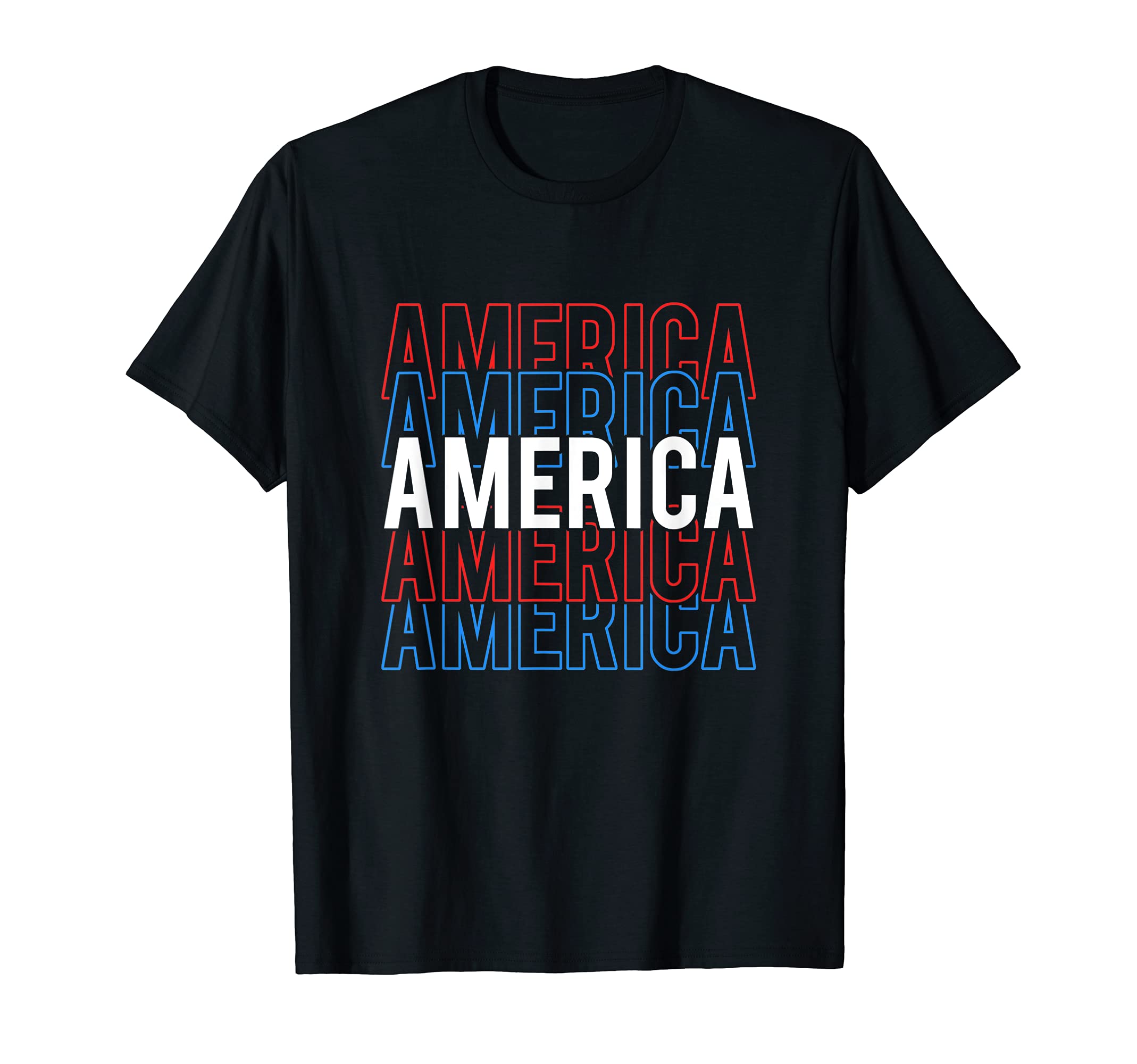 America 4th of July Typography Design For Independence Day T-Shirt