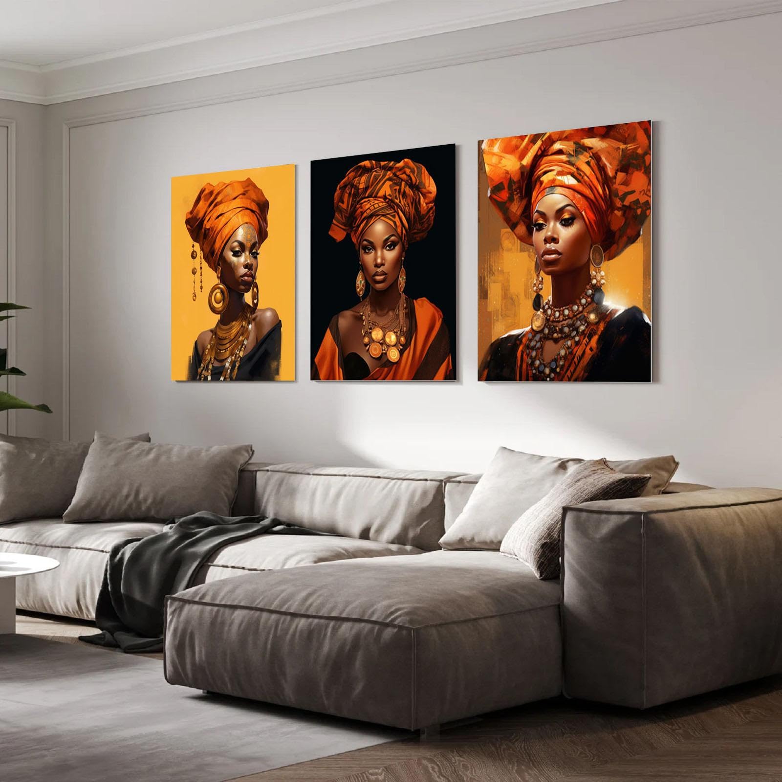 Black Women Paintings For Living Rooms GLOKAKA African American Canvas