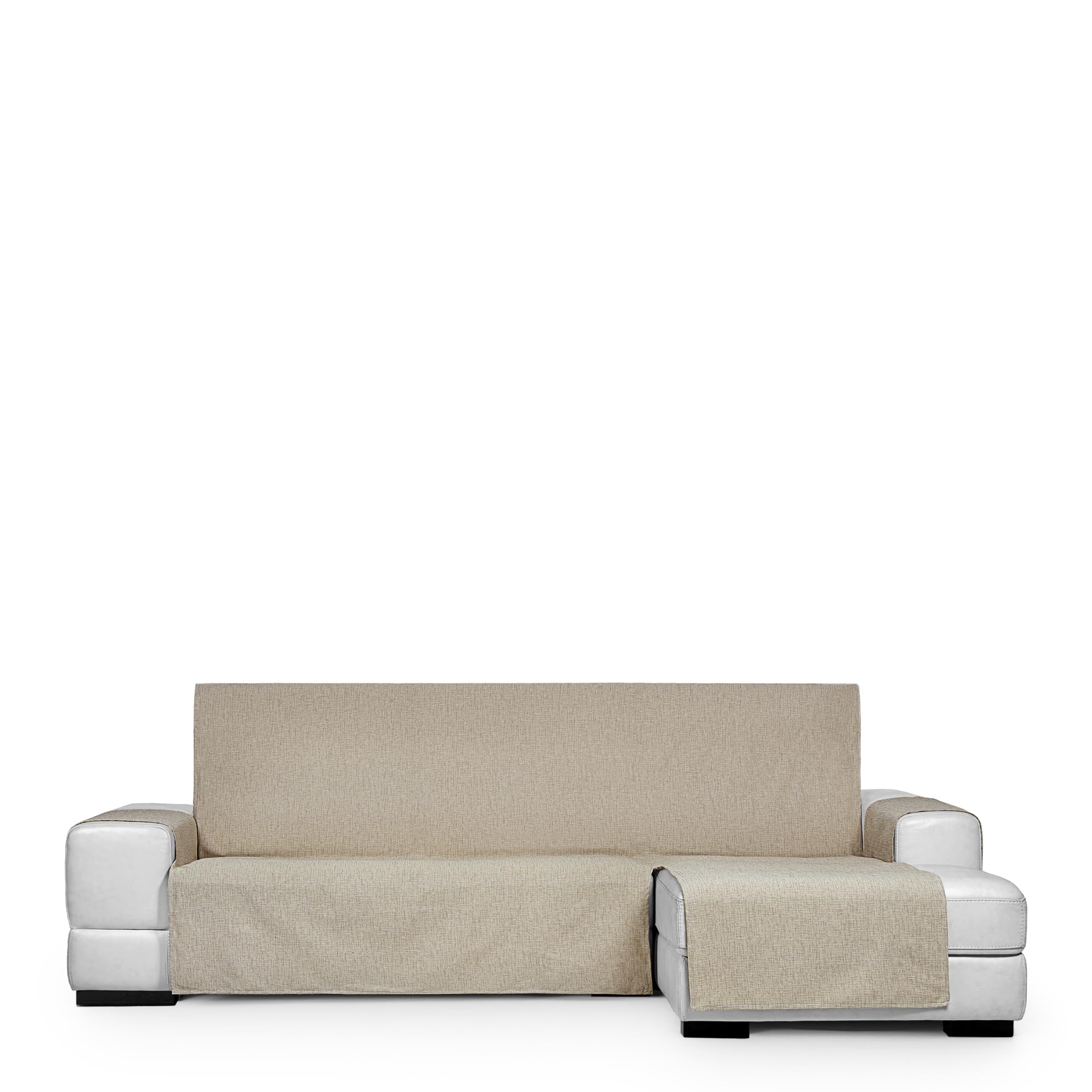 Eysa Genna Stain Resistant Sofa Cover for Chaise Longue Right Side Beige