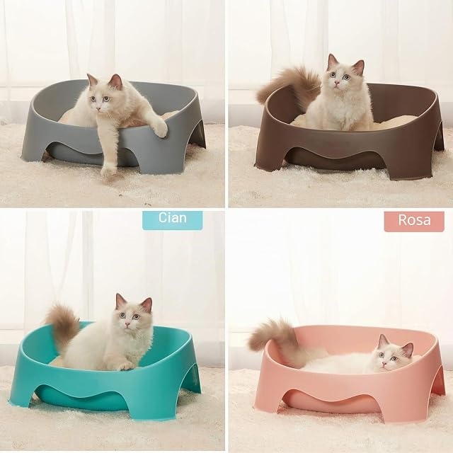 Foto 5 de 6 de BPS Bandeja Gatos Gatitos Aseo Arenero Abierto para Mascotas Gatos con Pala Bandeja Sanitaria Plástica 4…