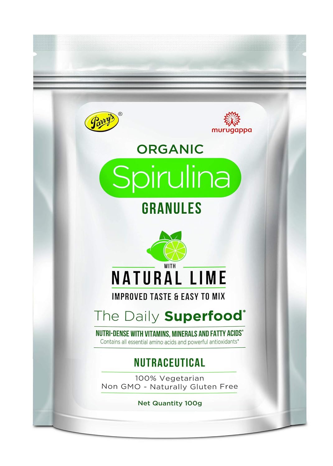 Buy Parry Wellness Organic Spirulina Granules Lime Flavour Most Bio