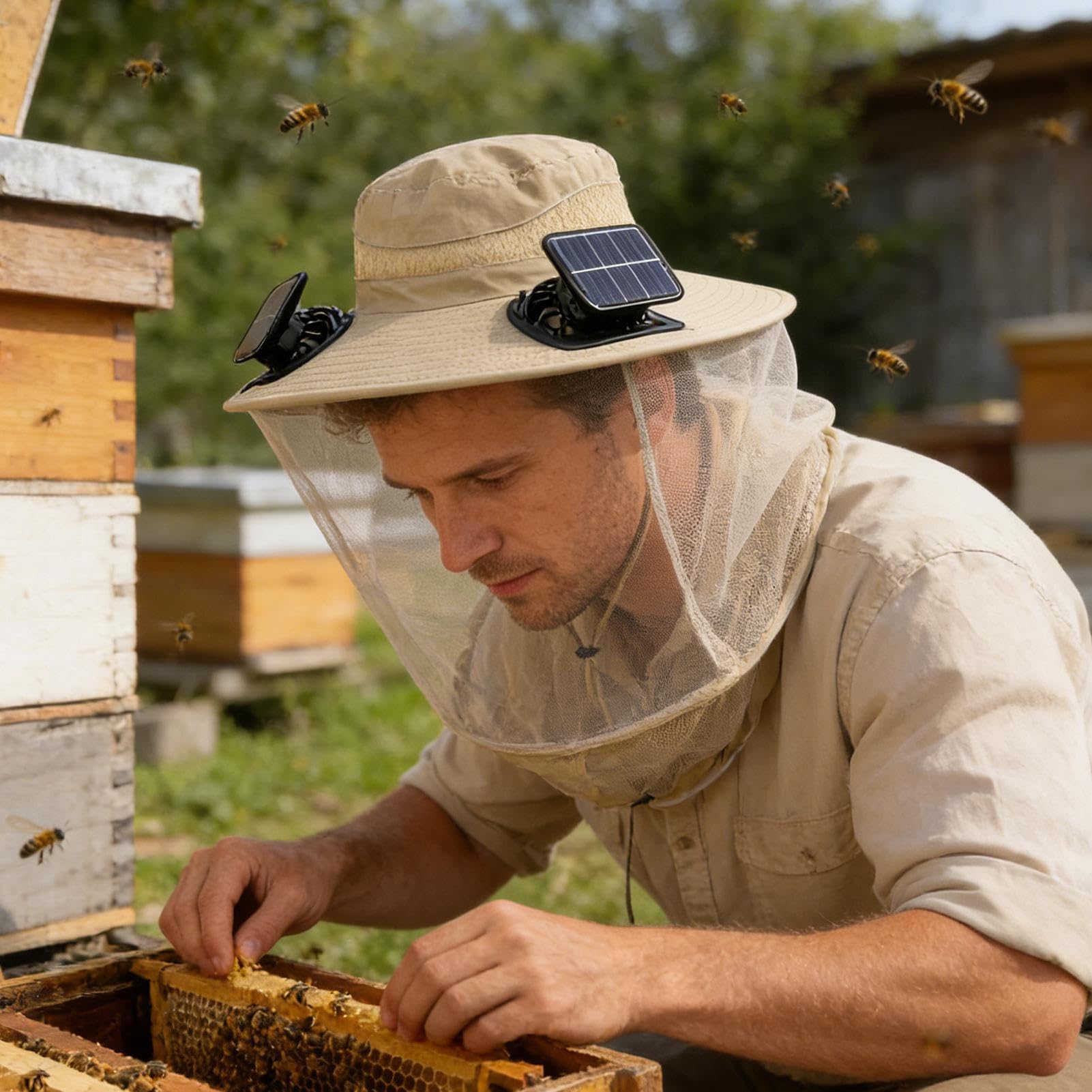 Sombrero tipo cubo con ventilador Sombrero de Pesca Tipo Cubo UPF50+