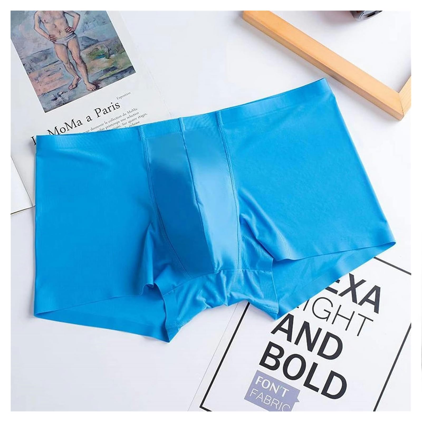 Boxer Uomo 3 Pacchetti Elastici Slip Senza Cuciture da Maschere da Uomo Ultra-Sottile E Traspirante Biancheria da Fuoco A Bassa Vita-XL-3 Red