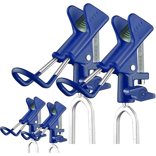 E-jades Fishing Rod Holder for Ground, Upgraded Bank Fishing Pole Holders 360° Adjustable, 2/4pcs Extra Long Drill Rod Stand for Catfish, Beach, Mud, Men‘s Birthday Gifts - Enlarged & Extended Head