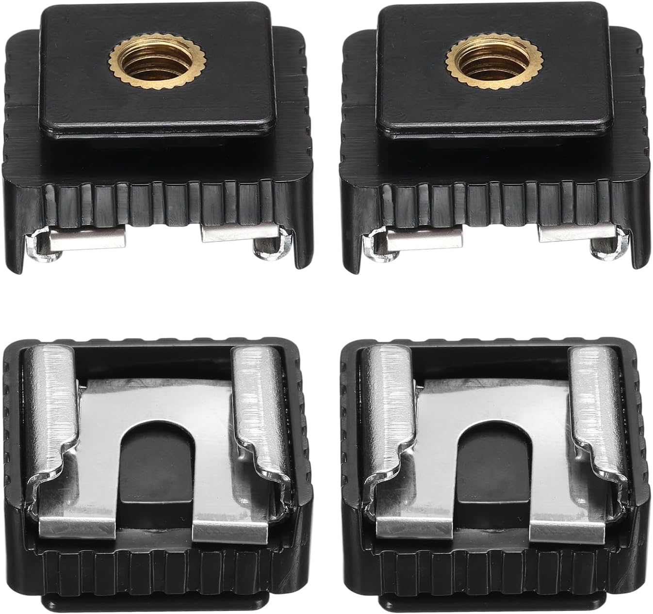 PATIKIL Hot Shoe Adapter 1/4″ Female, 4 Pcs Hot...