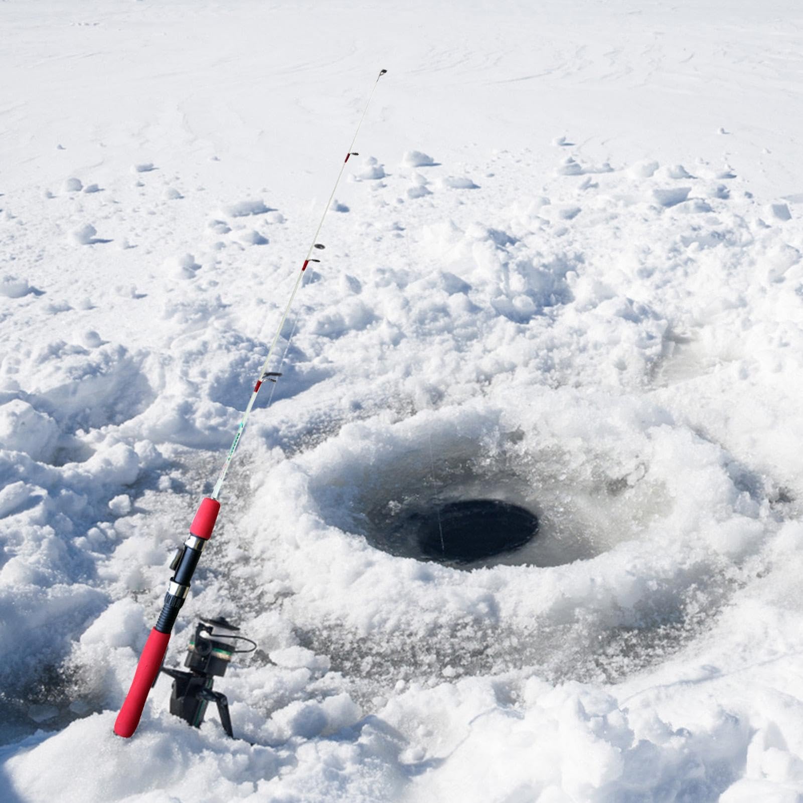 Caña de Pescar en Hielo,caña de Pescar | Equipo de Pesca en Hielo | Caña de Pescar en Hielo enchufable ultracorta con Equipo de Pesca en Hielo con Mango EVA Antideslizante