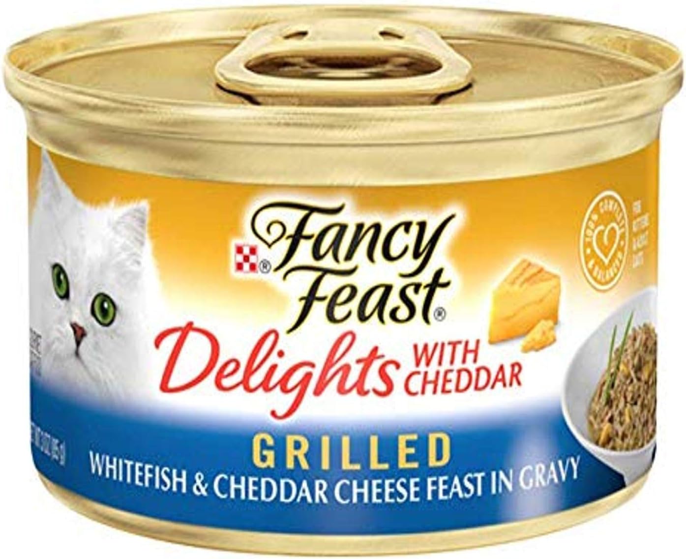 5000057935 Canned Delights Cat Food, Whitefish And Cheddar, 3 oz