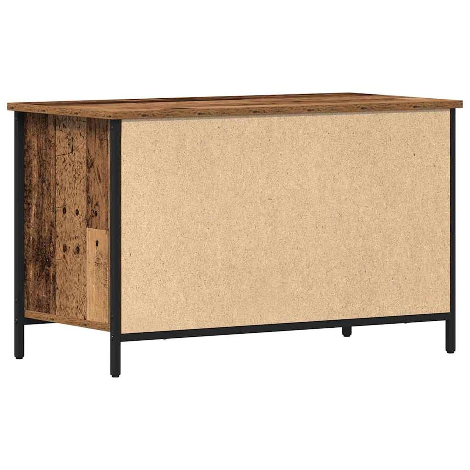 Gecheer TV-Schränk Altholz 80 x 40 x 50 cm Holzwerkstoff, Fernsehschrank Fernsehtisch TV-Lowboard für Wohnzimmer Home-Cinema Gamerzimmer862142