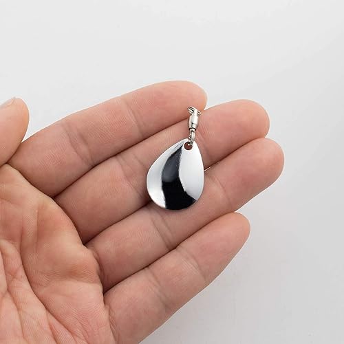 Miniatura 7 de Alwonder Paquete de 10 cuchillas giratorias con rodamiento de bolas, cola giratoria, spinnerbait, suministros de fabricación de señuelos para bajos,