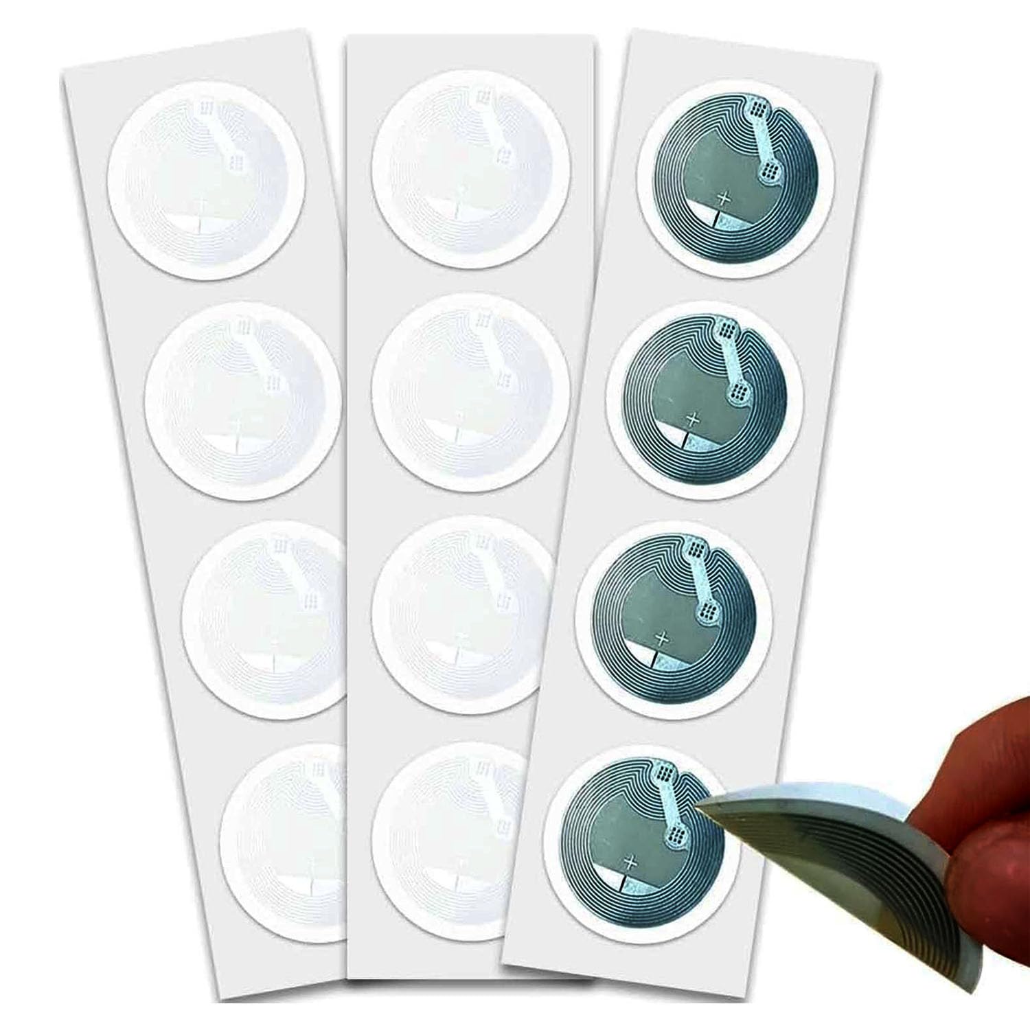 NFC Cards, 50pcs NFC Tags NFC Stickers NTAG216 Rewritable NFC Tag NFC Coin Cards Compatible for TagMo & Amiibo, NFC Enabled Mobile Phones and Devices