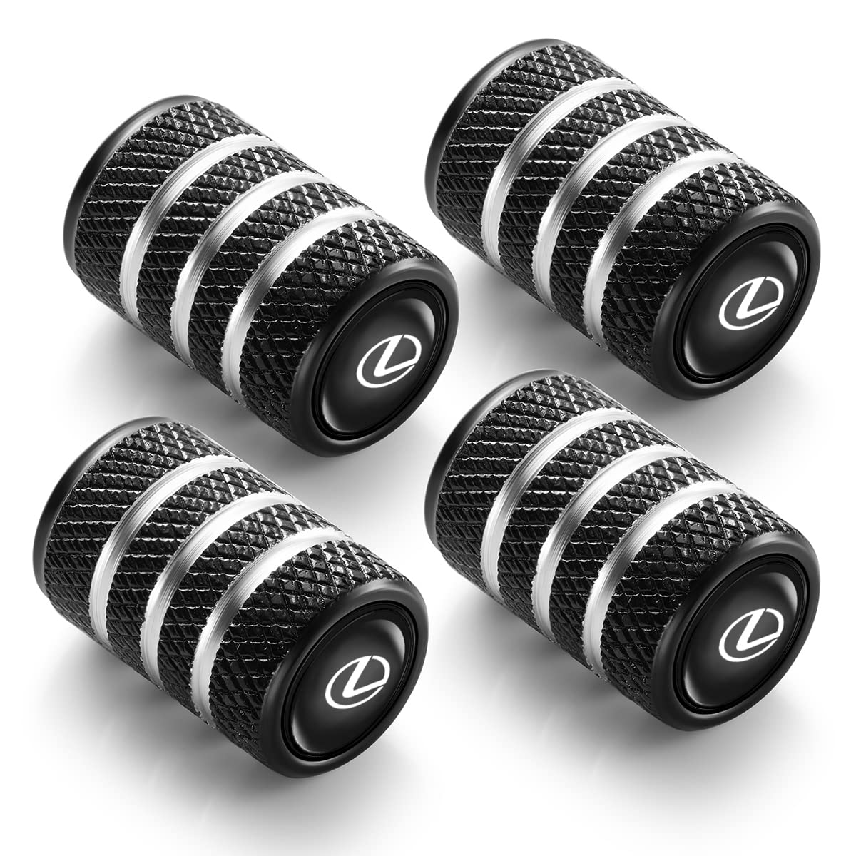 Tire Valve Stem Cap Cover For Lexus RX ES GS LS NX Rs Gx Lx Rc Lc Rx350 Is250 Gx460 Belt O Ring Seal Corrosion Resistant Tire Valve Stem Air Cap 4 Pack Black - View #14