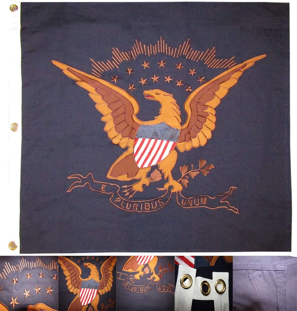 38x38 USCT Eagle E Pluribus Unum 38"x38" Premium Quality Heavy Duty 100% Cotton Embroidered Flag