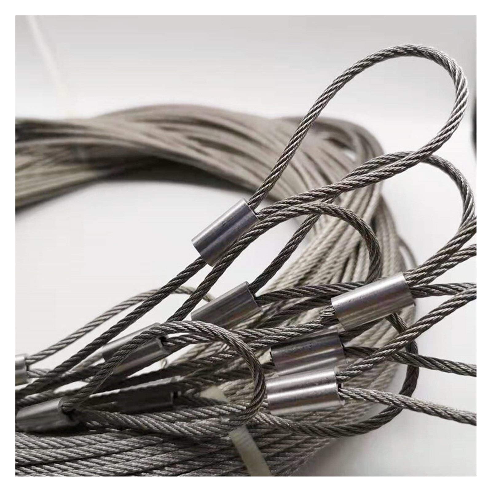 Fune Acciaio 4 Millimetri Diametro 5M / 10M / 15M / 20M / 25M in Acciaio Inossidabile Fune Metallica (7 * 7) Cavo di Pesca di Sollevamento Cavo Clothesline (Size : 4mm 25M)