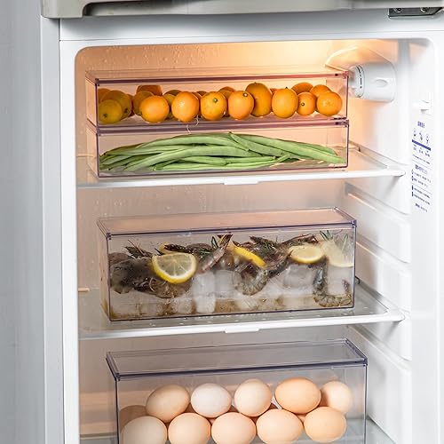 Vista 12 de Hanobe Recipientes de pasta para despensa, recipiente grande para espaguetis y fideos, juego organizador de almacenamiento de cereales transparentes