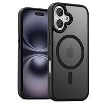 UNBREAKcable Custodia Magnetica per iPhone 16 da 6,1 Pollici, Compatibile con MagSafe, Protezione Completa della Fotocamera, Custodia Sottile Antiurto e Anticaduta per Telefono – Nero