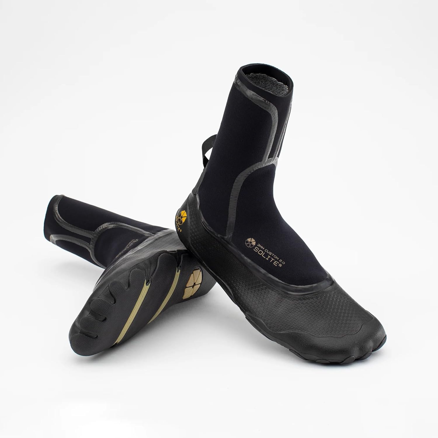 Solite Adults 3mm Custom 2.0 Booties Black/Gum
