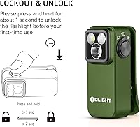 Vista 5 de OLIGHT Oclip Pro EDC linterna con clip, recargable de 500 lúmenes con tres soluciones de iluminación con carga tipo C, luces de flash magnéticas