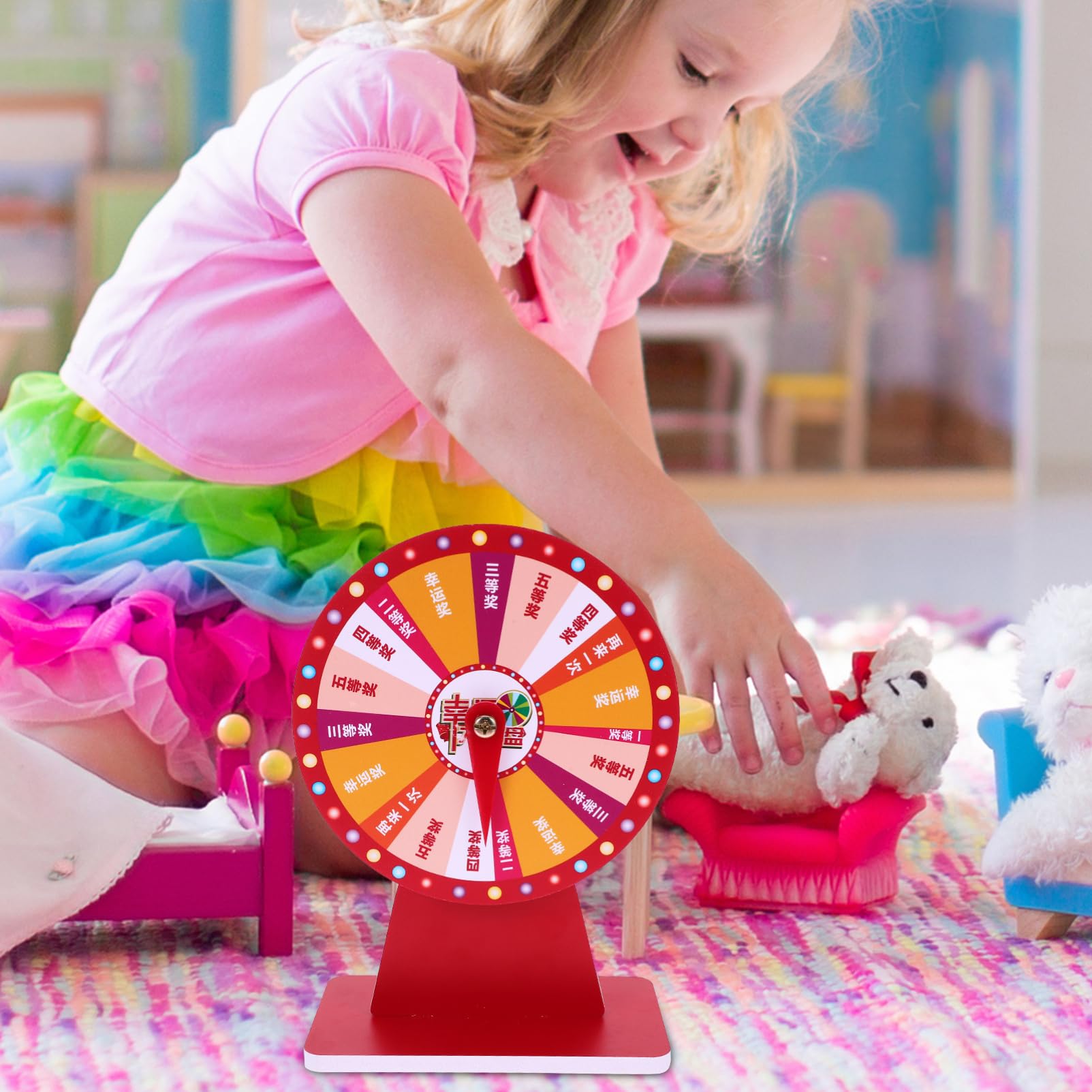 CHILDWEET Game Prize Turntable Plastic for Parties Raffles and Trade Shows Versatile Luck Wheel