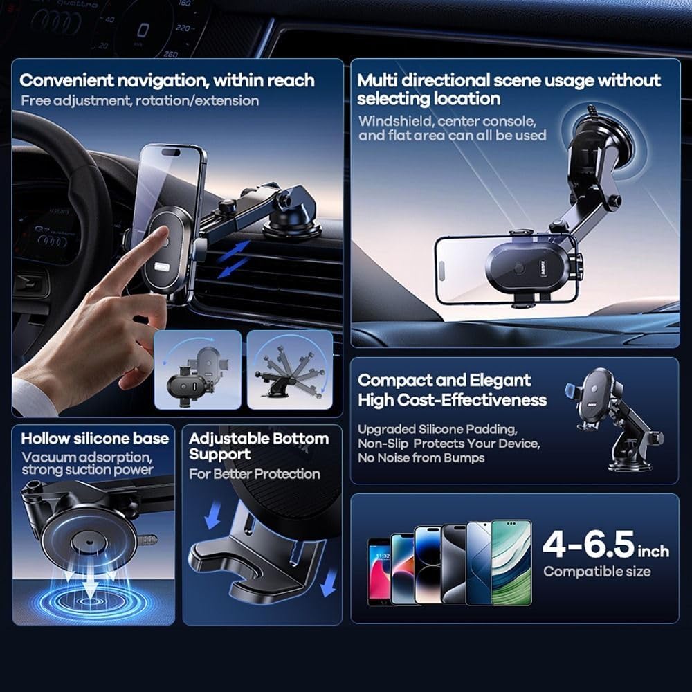 Installation steps for Remax RM-C03 Car Phone Holder
