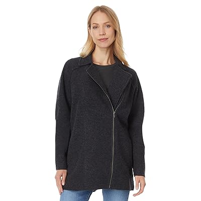 Eileen Fisher Petite Motorcycle Jacket With Zip Front Women