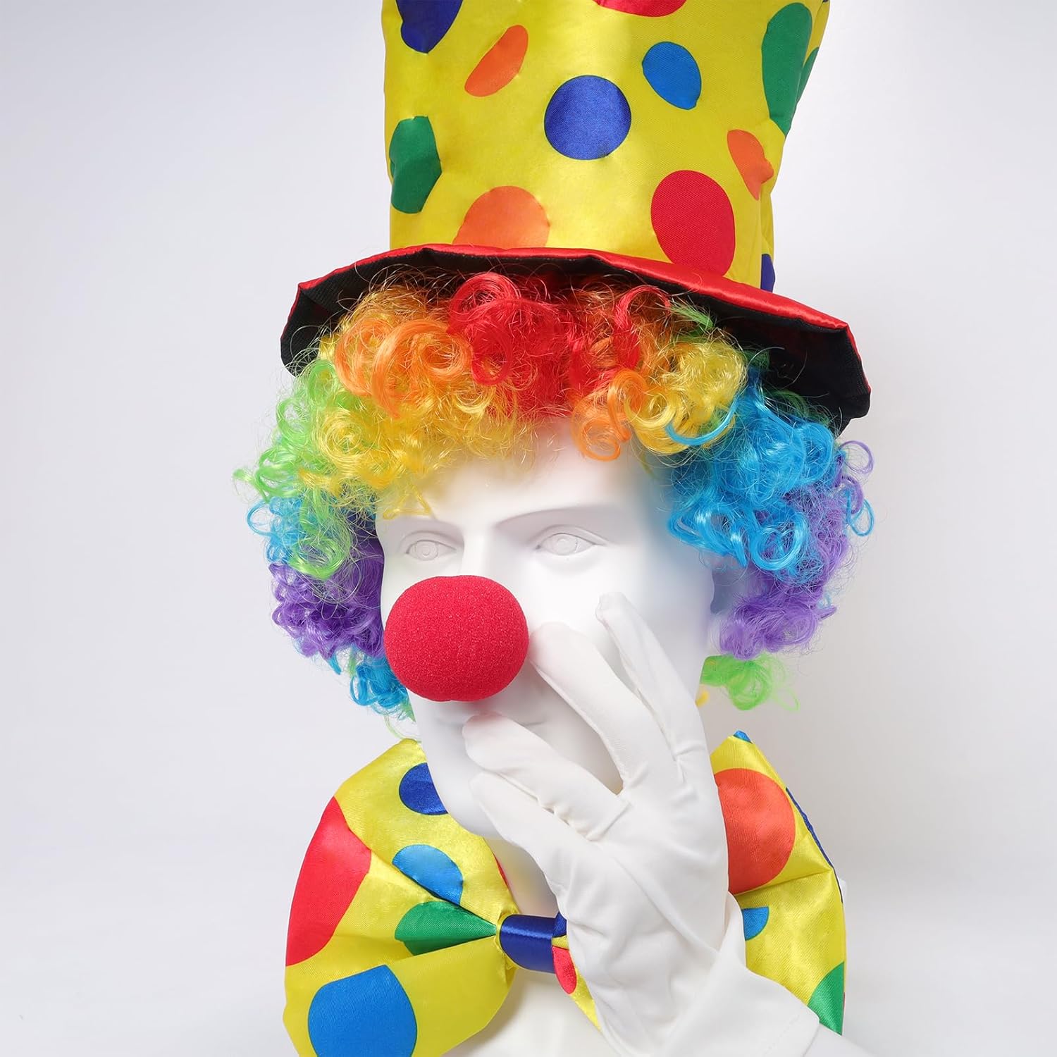 6Pcs Funny Clown Accessories Set - Rainbow Clown Costume for Men & Women - Circus, Halloween, Carnival Parties - Image 5