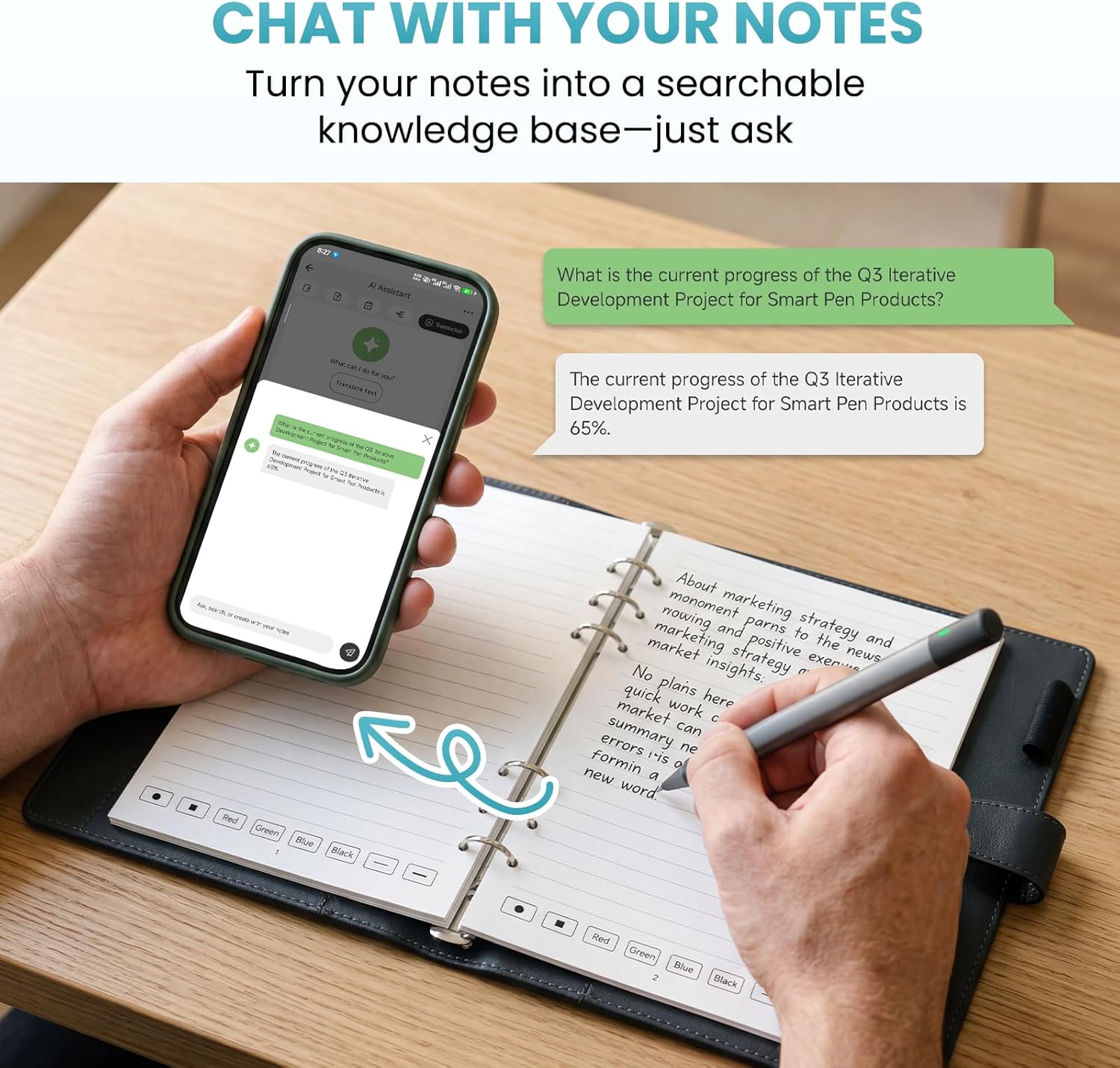 NEWYES SyncPen 4 AI Smart Pen with Digital Notebook Notepad LCD Writing Tablet AI Summarize Mindmap