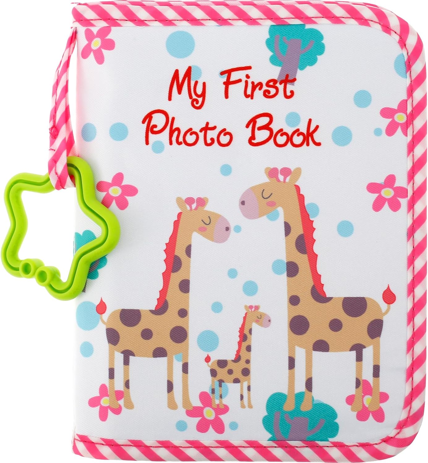 Photo Album Practical First Photo Album Cute Soft Cloth Photo Book Easy to Use My First Photo Book for for Family(1, Pink)