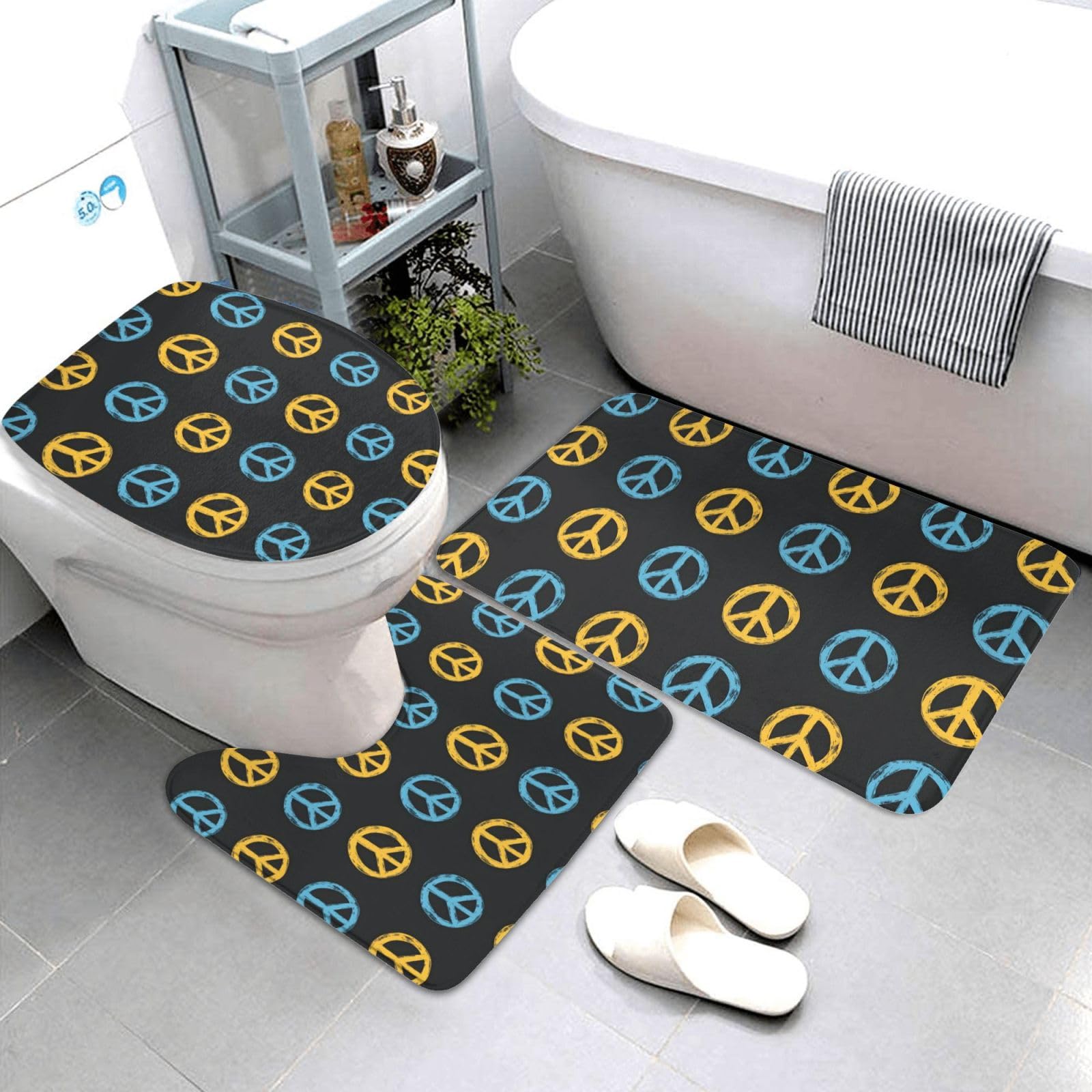 Tapis de bain lavable et antidérapant lot de 3 pour éviter les sols glissants