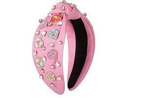 Sparkling Heart of Love: MOLOCH's Pink Bejeweled Headband