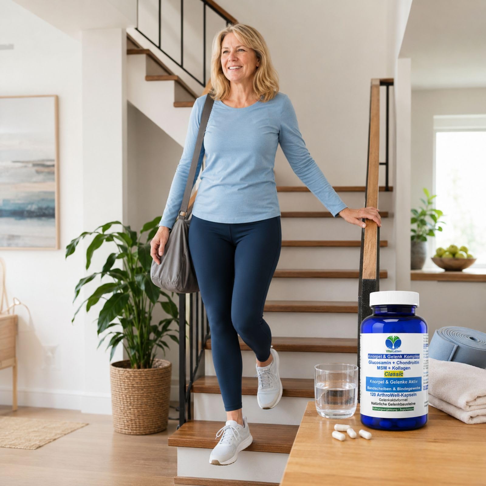 Knorpel-Gelenke-Komplex ArthroWell 360 (3x120) Kapseln Glucosamin Chondroitin MSM Kollagen-Peptide für Beweglichkeit, Rücken, Knie, Hüfte, Haut, Senioren, Älterwerden. OHNE Zusatzstoffe. 26440-3