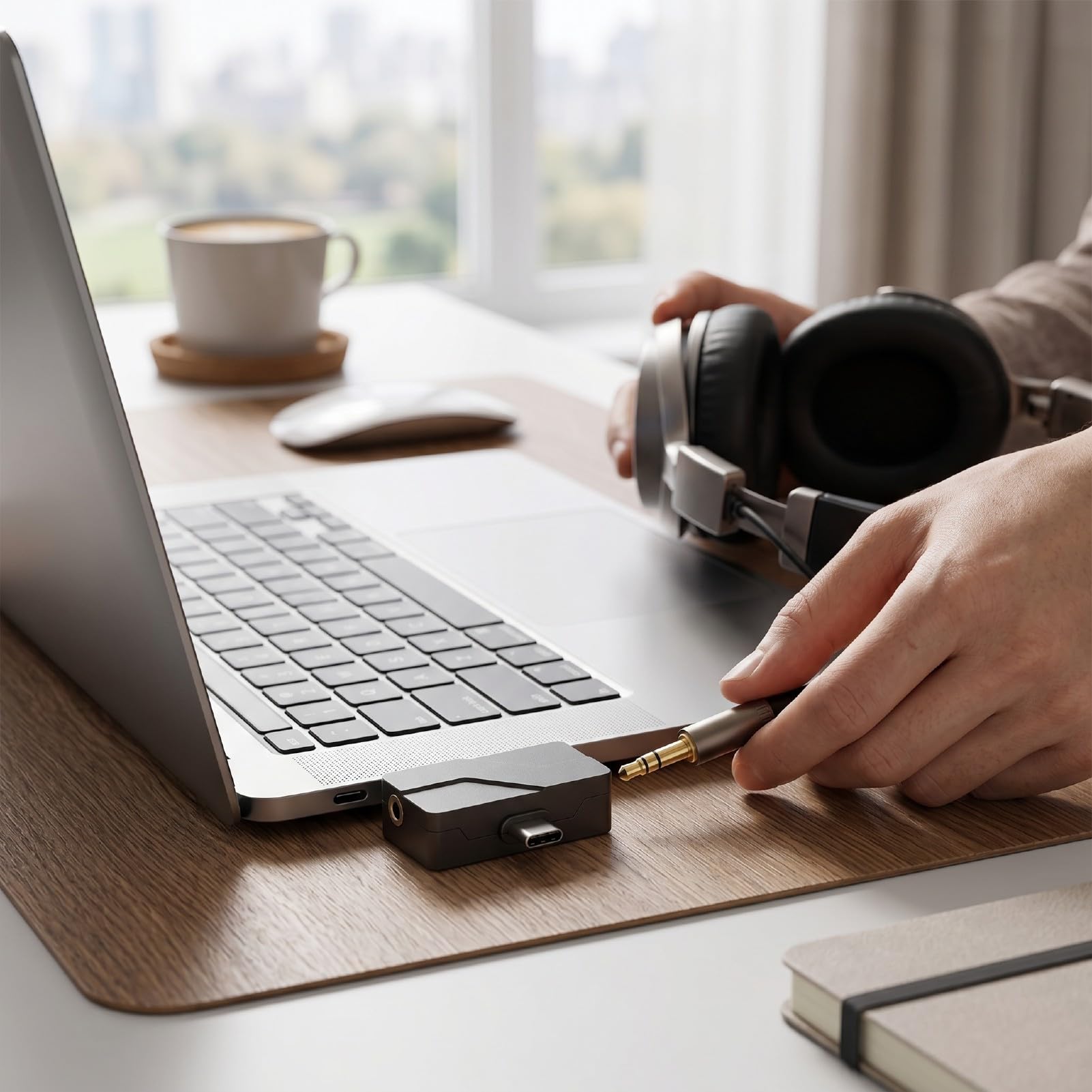 CCYLEZ Amplificador de Auriculares DAC USB C 384KHz 32bit, para Escenario de de Alta Fidelidad